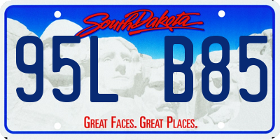 SD license plate 95LB85