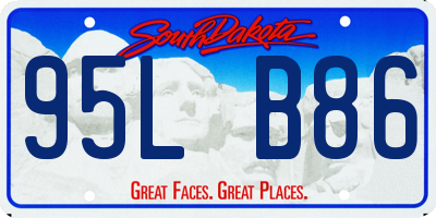 SD license plate 95LB86