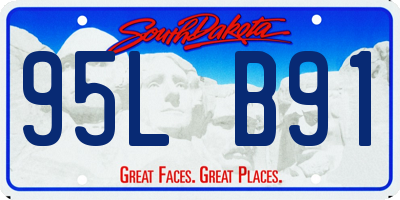 SD license plate 95LB91