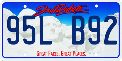 SD license plate 95LB92