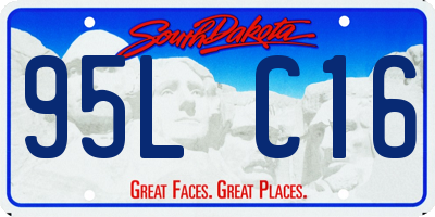 SD license plate 95LC16