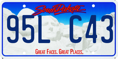 SD license plate 95LC43