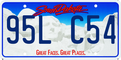 SD license plate 95LC54