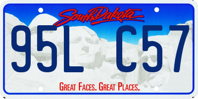 SD license plate 95LC57