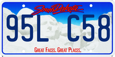 SD license plate 95LC58