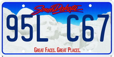 SD license plate 95LC67
