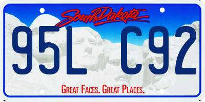 SD license plate 95LC92