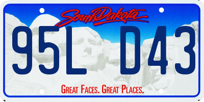 SD license plate 95LD43