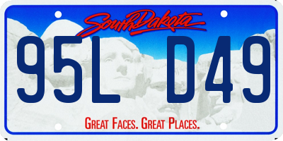 SD license plate 95LD49