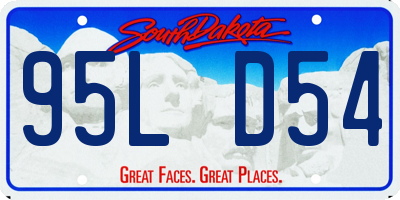 SD license plate 95LD54
