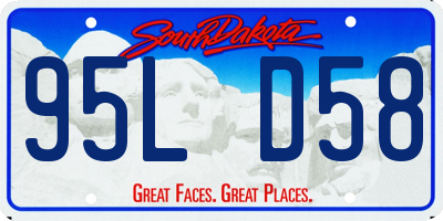 SD license plate 95LD58