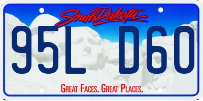 SD license plate 95LD60