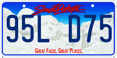 SD license plate 95LD75