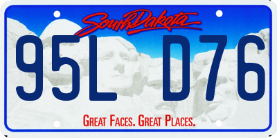SD license plate 95LD76