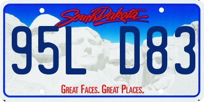 SD license plate 95LD83
