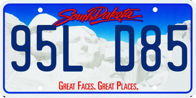 SD license plate 95LD85