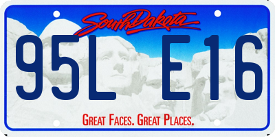 SD license plate 95LE16