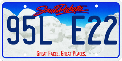 SD license plate 95LE22