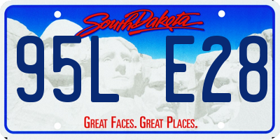 SD license plate 95LE28