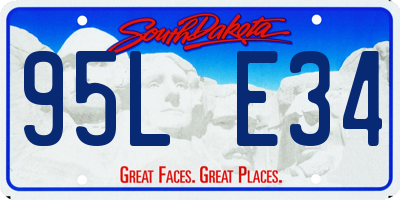 SD license plate 95LE34