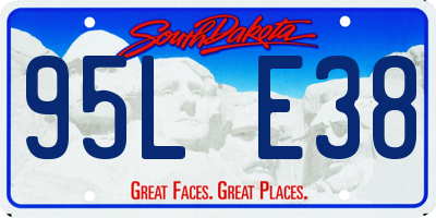 SD license plate 95LE38