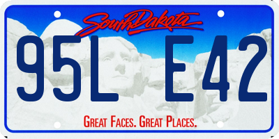 SD license plate 95LE42