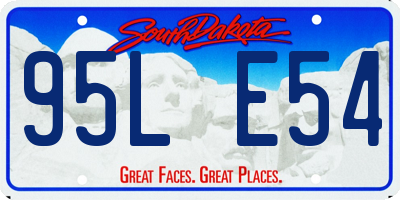 SD license plate 95LE54