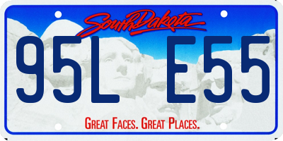 SD license plate 95LE55