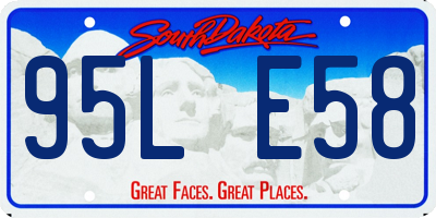 SD license plate 95LE58