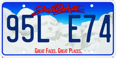 SD license plate 95LE74