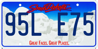 SD license plate 95LE75