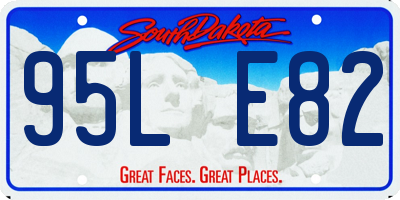 SD license plate 95LE82