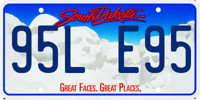 SD license plate 95LE95