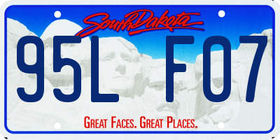 SD license plate 95LF07