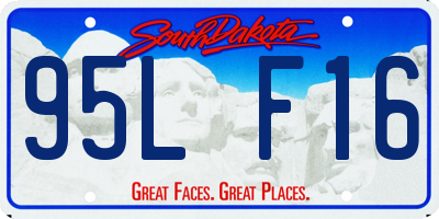 SD license plate 95LF16