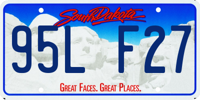 SD license plate 95LF27