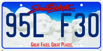 SD license plate 95LF30