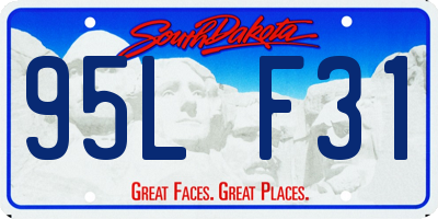 SD license plate 95LF31