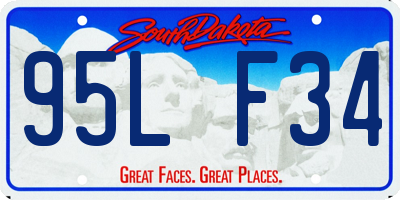 SD license plate 95LF34