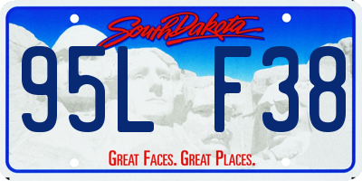SD license plate 95LF38
