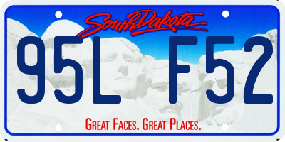 SD license plate 95LF52