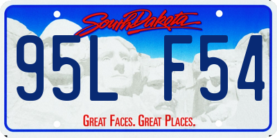 SD license plate 95LF54