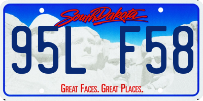 SD license plate 95LF58
