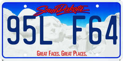 SD license plate 95LF64
