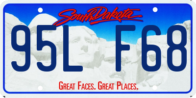 SD license plate 95LF68