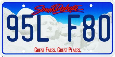 SD license plate 95LF80