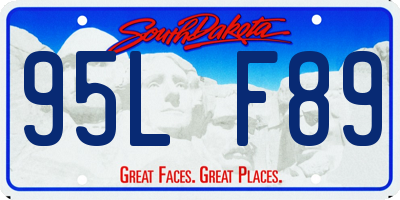 SD license plate 95LF89