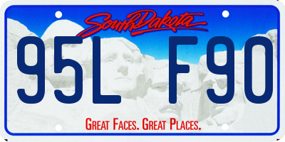 SD license plate 95LF90