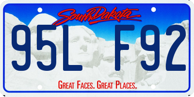 SD license plate 95LF92