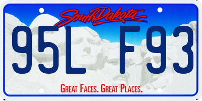 SD license plate 95LF93